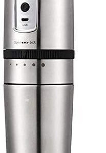 Electric Coffees Grinder, Stainless Steel Portable Brewing Coffee Cup Filter Coffee Cup, USB Recharge Travel Coffee Mug Brewing Coffee Cup Coffee Maker for Car Office Outdoors