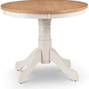 Julian Bowen Davenport Ivory And Oak Round Table And 4 Ivory Davenport Chairs