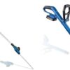 Hyundai 20V Li-Ion Cordless Pole Hedge Trimmer - Long Reach Battery Powered Pole Trimmer & 20v Li-ion Cordless Strimmer, 250mm Trimming Width, 2ah Battery & Charger, Can Extend Up