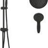 GROHE Vitalio Start 250 - Flex Shower System with Diverter (Water Saving Technology, Round 25 cm 2-Spray Head Shower and 10 cm Hand Shower, Compatible with All Existing Valves), Matt Black, 266802430