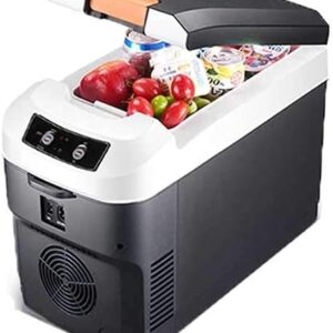 JYCCH 10L Mini Refrigerator Breast Milk Medicine Cosmetic Constant Temperature Refrigerator Car Household Dual-use Mobile Portable durable (Color : Black b, Size : 10L) (Black a 10L)