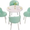 Business Dining Table Set Space-Saving Furniture, Home Table and Chair Set Living Room Bedroom Study Corridor Meeting Room Office Meeting Room Hotel Reception Lounge ( Color : Yellow , Size : Square Brand: AkosOL