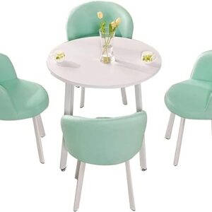 Business Dining Table Set Space-Saving Furniture, Home Table and Chair Set Living Room Bedroom Study Corridor Meeting Room Office Meeting Room Hotel Reception Lounge ( Color : Yellow , Size : Square Brand: AkosOL