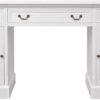 vidaXL Double Pedestal Computer Desk Table Home Office Study Furniture White