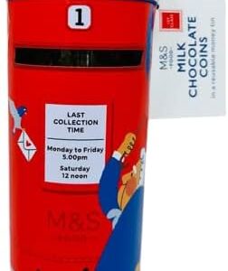 M&S Milk Chocolate Coins in Postbox Tin 120g