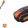 WORX WG183E.9 36V (40V MAX) Dual Battery Cordless 33cm Grass Trimmer Strimmer Line Strimmers Edge & WA3551.1 2.0Ah Battery Pack, 18V (20V Max)