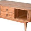 Palazzo Wooden Sideboard 50s Style TV Table Lowboard Brown 118 cm LOF118