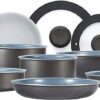 Tower Freedom T800200 13 Piece Cookware Set with Ceramic Coating, Stackable Design and Detachable Handles, Graphite, Aluminium