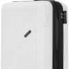 GinzaTravel Lightweight 4 Wheels Suitcase ABS Hard Shell Suitcase Luggage Expandable Durable Suitcases with TSA Lock (Small,White)