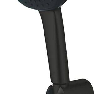 GROHE Vitalio Comfort 110 QuickFix - Shower Set (Square 11cm Hand Shower 2 Sprays Anti-Limescale System, 1.75m Hose, Wall Holder, Water Saving, Easy to Fit with GROHE QuickGlue), Matt Black, 263992431