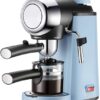 240Ml Espresso Machine,5 Bar Pressure Pump Coffee Maker,800W Espressimo Barista Style Coffee Machine,Light Blue
