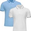 Djtnzdm Polo Shirt for Men Cotton Pique Mens Golf Polo Shirts Short Sleeve Basic Casual Summer Tops