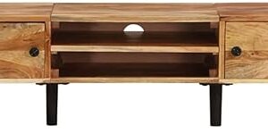 Gecheer TV Stand TV Unit Living Room Storage Furniture TV Cabinet 145x35x35 cm Solid Acacia Wood