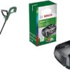 Bosch Cordless Grass Trimmer EasyGrassCut 18V-26 (Without Battery, 18 Volt System, Cutting Diameter: 26 cm, in Carton Packaging) & Home and Garden Battery Pack PBA 18V Black