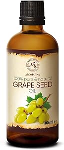 Grapeseed Oil 100ml - Cold Pressed - 100% Pure and Natural - Vitis Vinifera - Italy - Best Benefits for Hair - Face and Skin Care - Massage