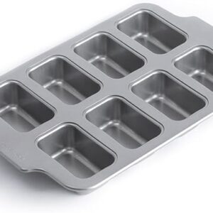 KitchenAid Bakeware Aluminized Steel PFAS-Free Nonstick 8 Mould Mini Cake Tray, Oven Safe, Grey