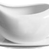 Price & Kensington Simplicity Gravy Boat and Saucer, White, 21.2 x 11.5 x 9.1 cm