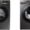 Samsung Series 5 DV80TA020AX/EU with OptimalDry™, Freestanding Heat Pump Tumble Dryer & Series 5+ WW90T554DAN/S1 with AddWash™ Freestanding Washing Machine, 9 kg 1400 rpm, Graphite, A Rated