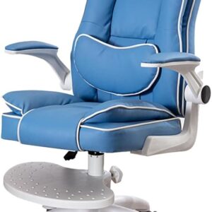 GIZNXBA Kids Desk Chair With Wheels Kids Task Chair With Arms Child Computer Desk Chair Adjust Height And Depth Children Study Chair 360° Swivel Chair For Boys And Girls (Color : /Dark Blue B)