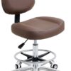 Nazalus Rolling Stool Adjustable Drafting Chair Heavy Duty with Wheels for Office Home Desk Chair Big Size