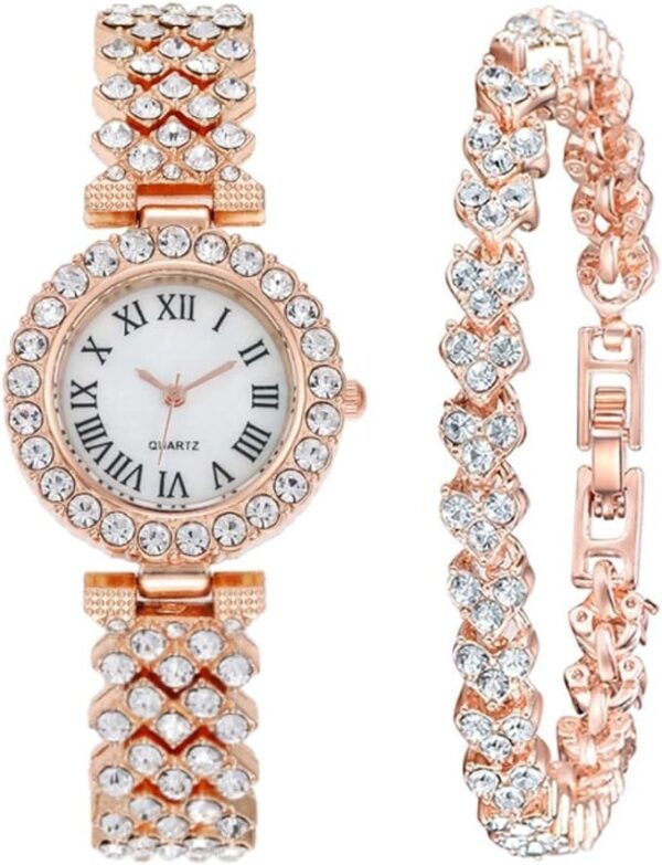 HEMPYA Women's Steel Bracelet Watch Quartz Steel Bracelet Watch Women's Luxury Fashion Watch