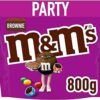 M&M'S Brownie Milk Chocolate Party Bulk Bag, Chocolate Gift & Movie Night Snacks, 800g