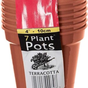 ACCURATE Garden Pot (Set of 7) Ideal for cultivation of cuttings or pricking out-Terracotta COLOUR- Size (4INCH/10CM) (1)