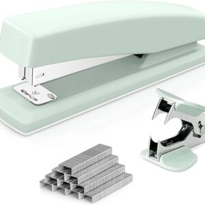 Deli Stapler, Desktop Stapler, Office Stapler, 25 Sheet Capacity, Includes 1000 Staples and Staple Remover, Green