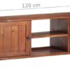 Tidyard TV Cabinet Honey Brown 120x30x41 cm Solid Acacia Wood