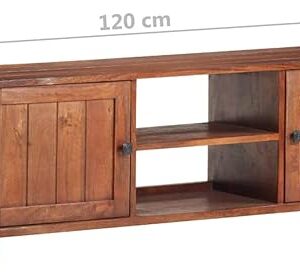 Tidyard TV Cabinet Honey Brown 120x30x41 cm Solid Acacia Wood