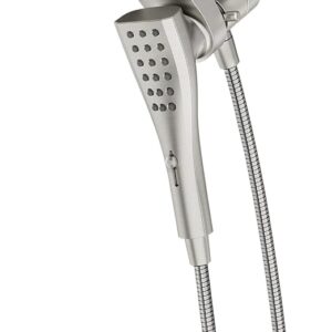 Moen Verso Spot Resist Brushed Nickel Rainshower/Handshower Combination with Infiniti Dial and Magnetix Docking, 60" Hose, 220C2EPSRN