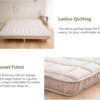 EOnIO Futon Mattress Thicken Futon Soft Floor Foldable Portable Mattress Double Single Tatami Roll Mat Comfortable and Breathable Thickening Adult Children Living Bedroom Furniture,003,150x200cm [Energy Class A]