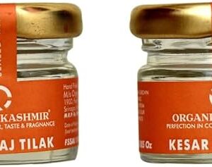 Red Carpet Pure Kashmiri Saffron - Organic Kashmir Saffron Thread Powder Raj Tilak Organic Pure Quality 3 Gram Tilak Pack of 2