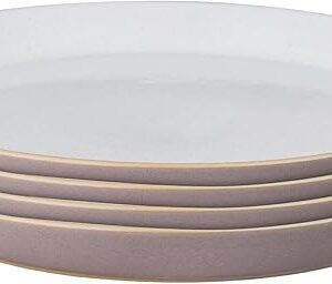 Denby - Impression Pink Medium Plates Set of 4 - Dishwasher Microwave Safe Crockery - Ceramic Stoneware Tableware Plates For Lunch & Dinner