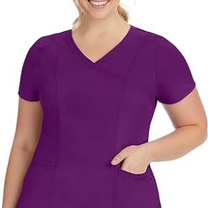 healing hands Purple Label Women's Jordan 2172 Mock Wrap Scrub Top Scrubs