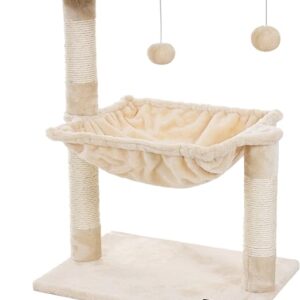 FEANDREA Cats Climb Tree Steady Cat Tree with Plush and Soft Hammock PCT82M