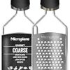Microplane Kitchen Grater Coarse for Cheese, Carrot, Ginger, Coconut, Nuts and Horseradish with Stainless Steel Blade - Made in USA