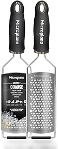 Microplane Kitchen Grater Coarse for Cheese, Carrot, Ginger, Coconut, Nuts and Horseradish with Stainless Steel Blade - Made in USA