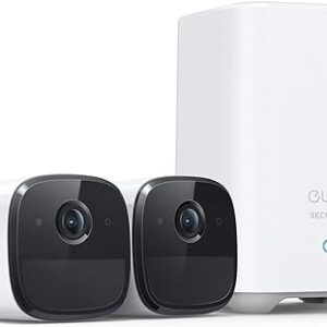 eufy Security, eufyCam 2 Pro Wireless Home Security Camera System, 365-Day Battery Life, HomeKit Compatibility, 2K Resolution, IP67 Weatherproof, Night Vision, 2-Cam Kit, No Monthly Fee