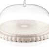 Guzzini - Tiffany, small cake plate set - milk white, Ø 30xh16 cm - 199501156, white