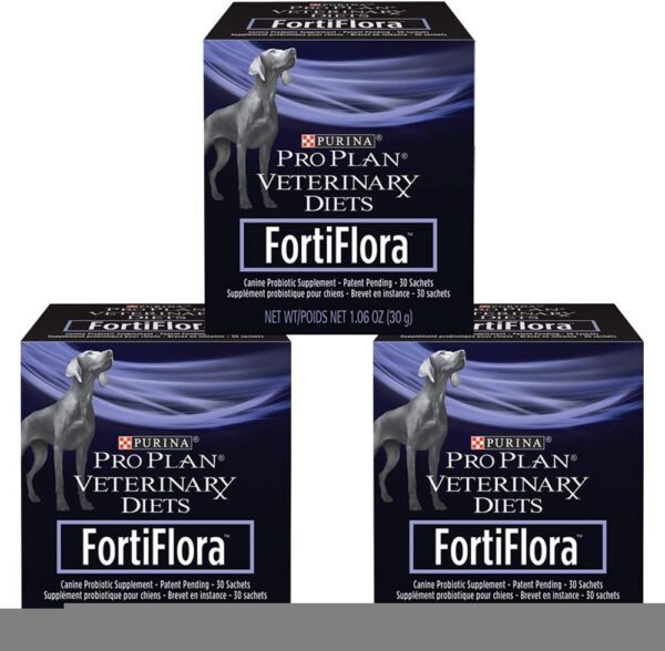 Purina Fortiflora Canine Nutritional Supplement Box (3 Pack), 30gm/90 Count