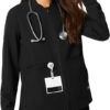 FIGS Bellery Scrub Jacket for Women — Stylish and Classic Fit Bomber Jacket with 7 Pockets and 4 Way Stretch
