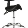 Dunimed Ergonomic Saddle Stool with Backrest Stool for home, work, office Seat & backrest Adjustable in height - Black
