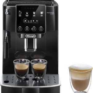 De'Longhi Magnifica Start ECAM222.20.B, Automatic Coffee Machine with Milk Nozzle, Bean to Cup Espresso Machine with 4 One-Touch Recipes, Soft-Touch Control Panel, 1450W, Black