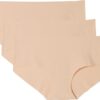WANDER Womens Seamless Underwear 3 Pack Invisible Silky Breathable Briefs Stretch Hipster Panties Ladies Bikini Knicker