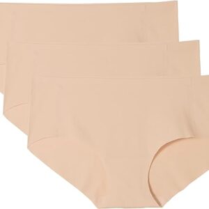 WANDER Womens Seamless Underwear 3 Pack Invisible Silky Breathable Briefs Stretch Hipster Panties Ladies Bikini Knicker