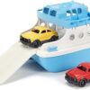 Green Toys Ferry Boat with Mini Cars Bathtub Toy, Blue/White