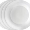 Denby - James Martin Everyday Dinner Plate Set of 4 - Porcelain White Simple Dinner Plate, 2.5cm Depth - Dishwasher Microwave Save Crockery