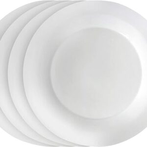 Denby - James Martin Everyday Dinner Plate Set of 4 - Porcelain White Simple Dinner Plate, 2.5cm Depth - Dishwasher Microwave Save Crockery