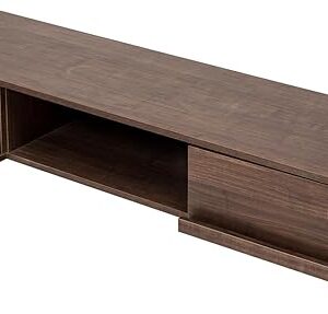 Iris Ohyama, TV Cabinet / TV Stand Cabinet / Wooden TV Stand / TV Stand / Stand TV, Adjustable Feet, TV Unit Suitable Size up to 52 inch, Office, Living Room - TV Cabinet - BAB-150A - Brown